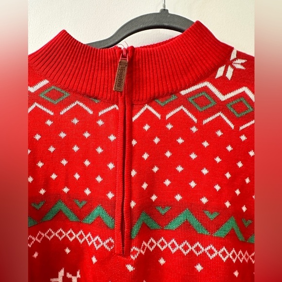 Tipsy Elves Men’s Christmas Reindeer Fair Isle Sweater Red 3XL - Picture 6 of 11